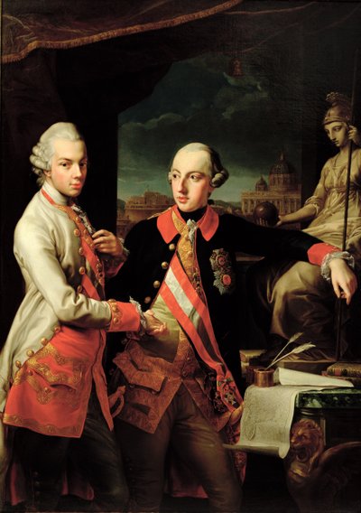 Joseph II of Austria and Leopold II of Tuscany by Giovanni Panealbo or Panalbo